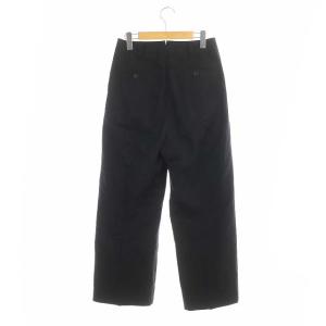 MARGARET HOWELL 20SS COTTON LINEN OXFORD ワイドパンツ タック 2 ブラック