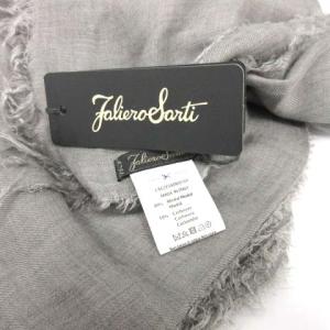 Faliero Sarti ストール 大判 モダール カシミヤ フリンジ グレー