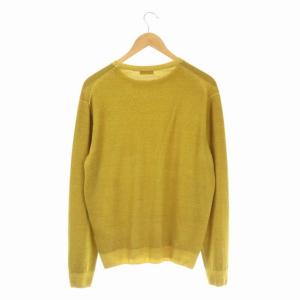 Cruciani クルーネックウールニットセーター イエロー