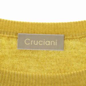 Cruciani クルーネックウールニットセーター イエロー