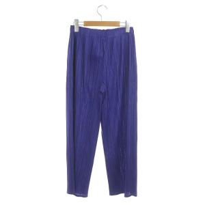 PLEATS PLEASE ISSEY MIYAKE 20AW プリーツテーパードパンツ ブルー