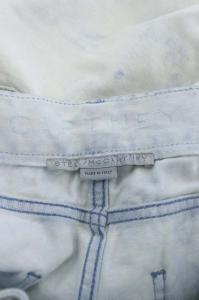 STELLA McCARTNEY ウォッシュ加工カットオフデニムパンツ ライトブルー