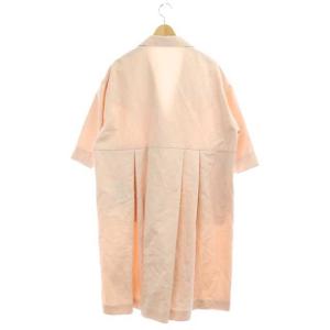 Drawer 20SS ギャバウエストリボンコート リネン混 36 ライトピンク