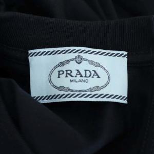 PRADA バックリボンTシャツ カットソー 半袖 S ネイビー