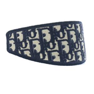 Christian Dior D-OBLIQUE ヘッドバンド カチューシャ オブリーク トロッター ネイビー