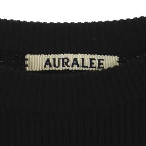AURALEE SUPER HARD TWIST RIB KNIT PO トップス カットソー コットンニット 長袖 プルオーバー クルーネック