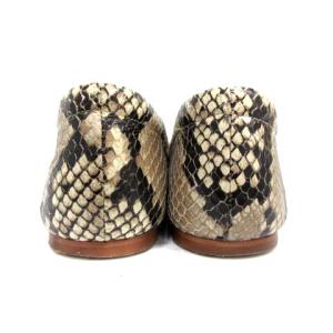 PIPPICHIC PP20-AMBER-BALLET15 バレエシューズ スクエアトゥ パイソン 36 ブラウン