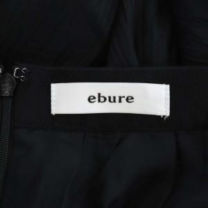 ebure リンクルボイル マキシ丈ギャザースカート ロング 40 ブラック