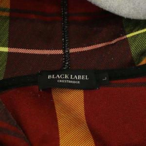 BLACK LABEL CRESTBRIDGE プルオーバー パーカー スウェット チェック グレー ボルドー