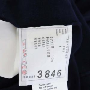 sacai ニットカーディガン ショールカラー フィッシュテール 1 紺