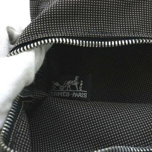 HERMES エールラインMM トートバッグ キャンバス ダークグレー