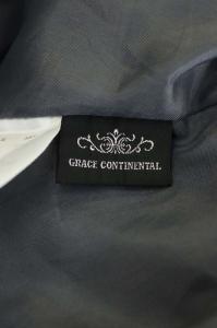 GRACE CONTINENTAL 19SS チェックレイヤードフレアスカート 36 ホワイト