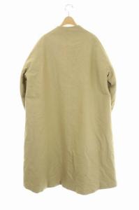 ENFOLD キルティングライナーダブルクロスノーカラーコート 38 ベージュ