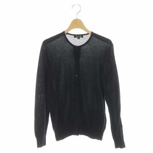 18Gコットン天竺カーディガン クルーネック 1 ブラック