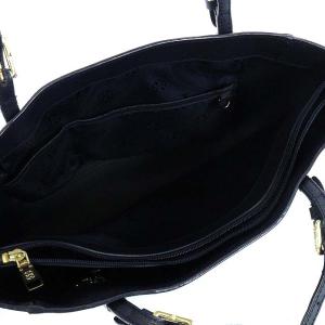 TORY BURCH トートバッグ レザー ロゴ ネイビー