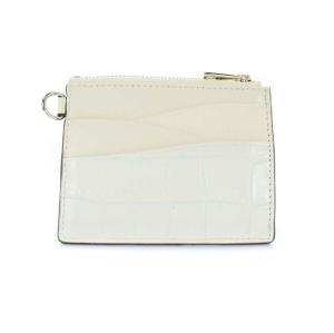 FURLA ARMONIA Pergamena クロコダイルプリントカードケース ホワイト