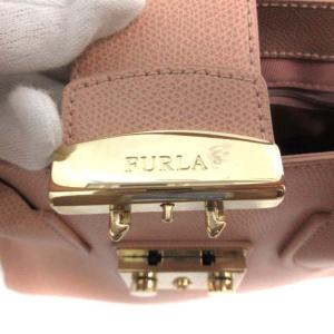 FURLA メトロポリス レザーハンドバッグ ピンク