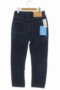 Acne Studios Bla Konst ボタンフライハイライズデニムパンツ テーパード USED加工 インディゴ