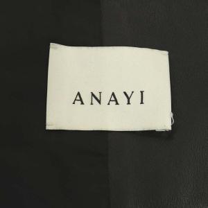 ANAYI 19AW ラムレザージャケット ノーカラー ブラック
