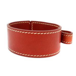 HERMES アルテミス ブレスレット レザー C刻印 茶