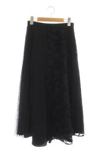 切替ミックスプリーツスカート 36 ブラック