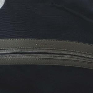 COLE HAAN 編み込みレザーハンドバッグ グレー
