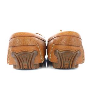 CELINE ドライビングシューズ レザー フラット マカダム 35.5 ブラウン