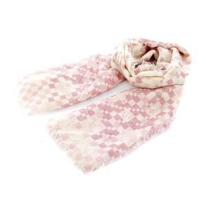 モノグラム カシミヤシルク混ストール ピンク