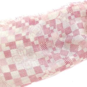 LOUIS VUITTON モノグラム カシミヤシルク混ストール ピンク