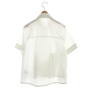 Ermanno Scervino  シャツ ブラウス フロントレース フレア 半袖 42 ホワイト