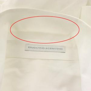 Ermanno Scervino  シャツ ブラウス フロントレース フレア 半袖 42 ホワイト