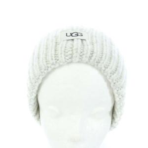 UGG australia ニット帽 ビーニー ウール混 ポンポン グレー