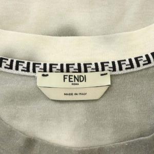 FENDI リネンクルーネック半袖Tシャツ グレー