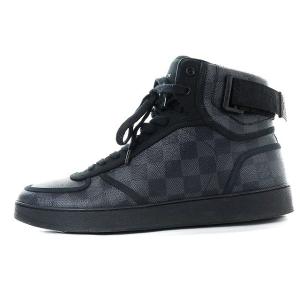 LOUIS VUITTON TRAINER BOOT SNEAKERS リヴォリライン ダミエ スニーカー 8.5 ブラック