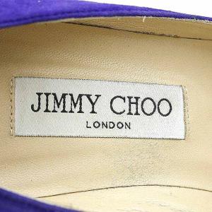 JIMMY CHOO パンプス ポインテッドトゥ ピンヒール スウェード 39 26?p 紫 パープル