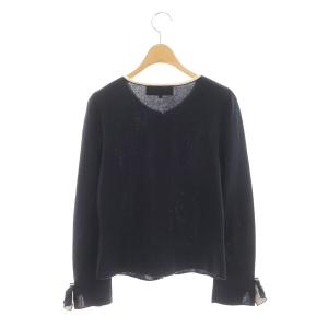 M'S GRACY Wジップリボンカーディガン 38 ネイビー