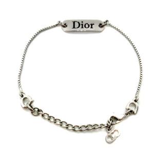 ロゴプレートチェーンブレスレット シルバー