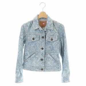 シュランケン デニムジャケット ジージャン ラインストーン ショート丈 XS/TP ライトブルー