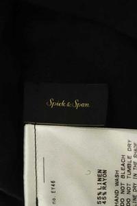 Spick&Span 21SS レーヨンリネンティアードワンピース ノースリーブ ロング フレア 38 ブラック