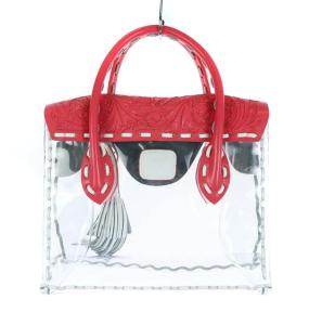 CARVING TRIBES 21SS Carving PVC MS ハンドバッグ タッセル クリア ピンク