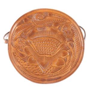 CARVING TRIBES Gloria ラウンドショルダーバッグ ブラウン