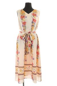 GRACE CONTINENTAL 21SS フラワーラインプリントドレス ピンク