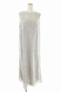 20AW レースマキシワンピース 38 ライトグレージュ