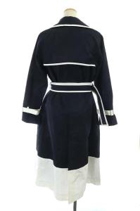 Grace Class 21SS トレンチコート 背抜き ベルト付き 36 ネイビー