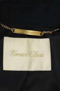 Grace Class 21SS トレンチコート 背抜き ベルト付き 36 ネイビー