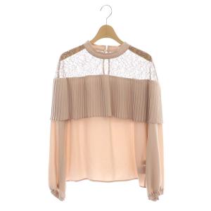 19AW プリーツレイヤードトップブラウス38 ピンク