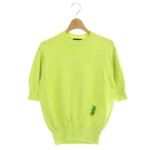 ビーズエンブレムショートスリーブニット 1 イエロー