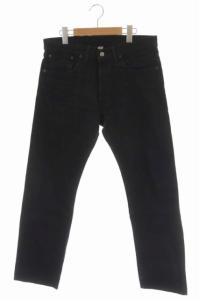 サルベージデニムパンツ ジーンズ ストレート セルビッチ 黒 