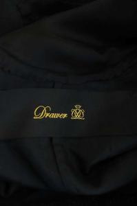 Drawer ウールシルクフリンジフレアワンピース ブラック