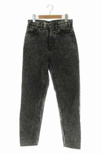 BOYFRIEND JEANS ウォッシュ加工 ハイライズデニムパンツ 26 ブラック